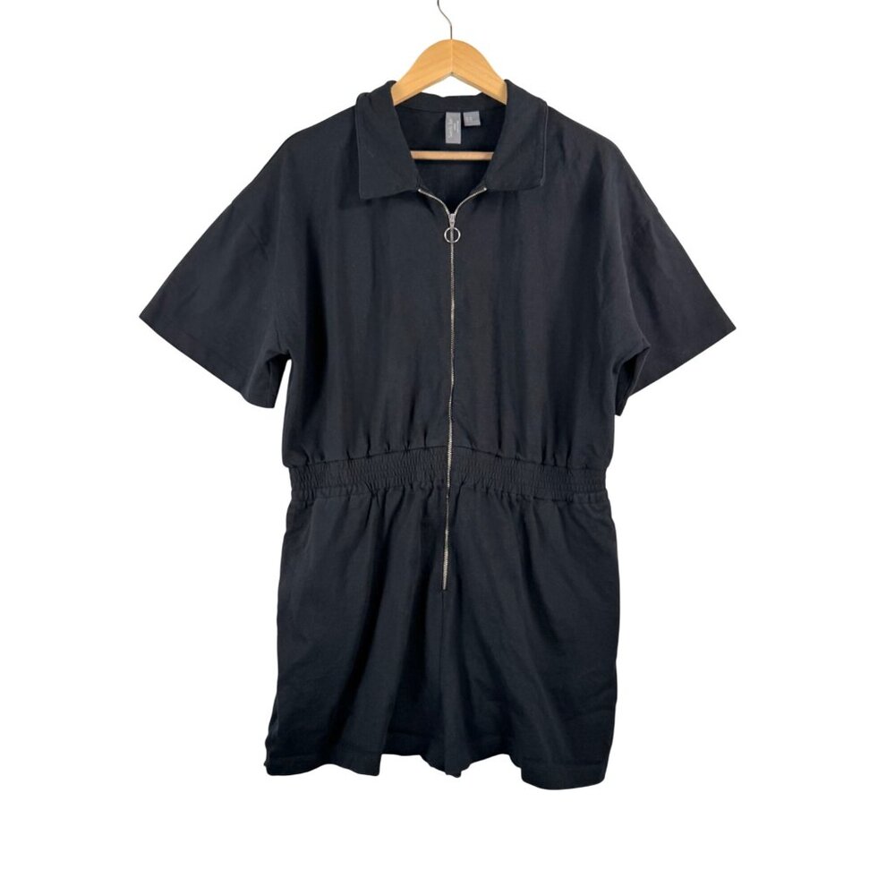 Sweaty Betty Henley Romper Playsuit Shorts black athleisure XL